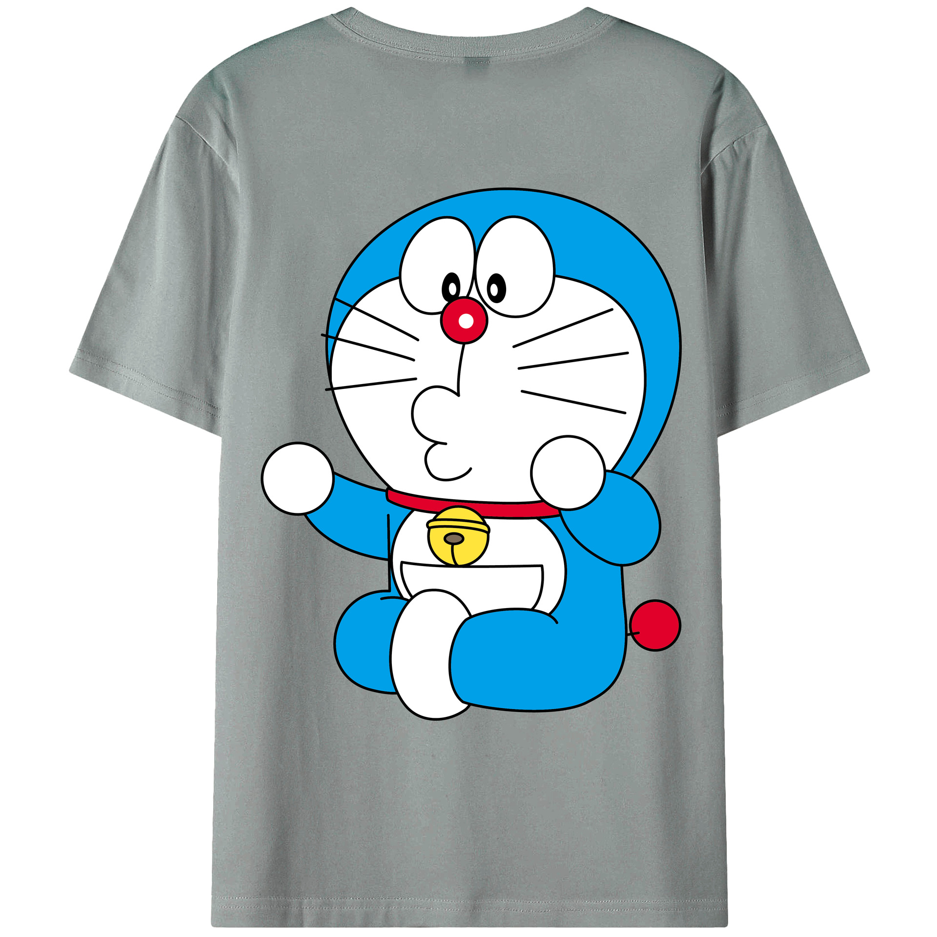 （画像用） ドラえもん Doraemon 綿100％ メンズ半袖Tシャツ（バックプリント） 通気性